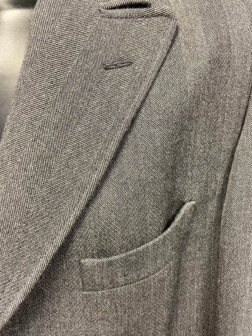 HACKETT ALL WOOL GREY HERRINGBONE COAT SIZE 44 REG