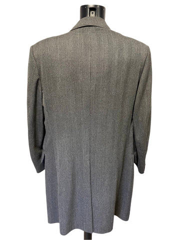 HACKETT ALL WOOL GREY HERRINGBONE COAT SIZE 44 REG