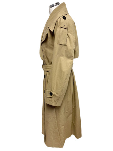 JIGSAW 100% COTTON HONEY BEIGE TRENCH COAT SIZE XS