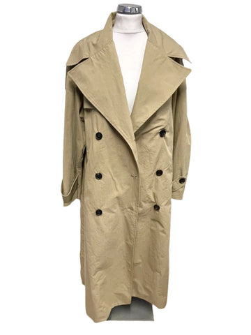 JIGSAW 100% COTTON HONEY BEIGE TRENCH COAT SIZE XS