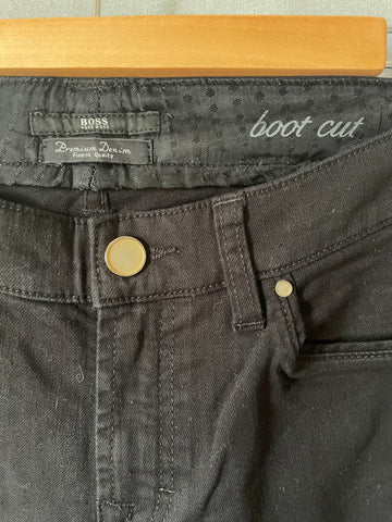 HUGO BOSS BLACK STRAIGHT LEG JEANS SIZE 28/31