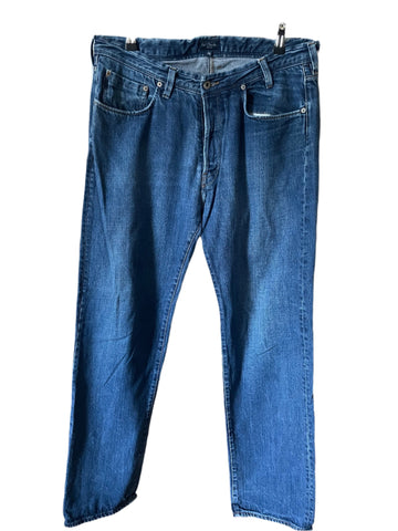 PAUL SMITH BLUE DENIM STRAIGHT LEG JEANS SIZE 34R