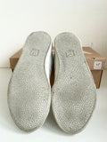 VEJA ESPLAR LOGO LEATHER EXTRA WHITE /SABLE TRAINERS SIZE 5/38