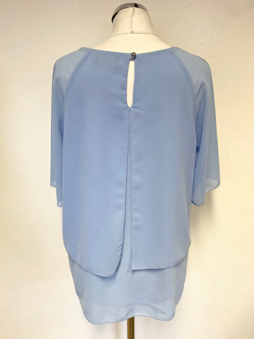 BRAND NEW JAMES LAKELAND LIGHT BLUE LAYERED SHORT SLEEVED TOP SIZE 12