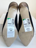 BRAND NEW MARKS & SPENCER AUTOGRAPH BLACK SUEDE SLINGBACK HEELS SIZE 4.5/37.5