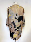 LAUREL BLACK,SILVER, GOLD & YELLOW PRINT 3/4 SLEEVE SPECIAL OCCASION COAT SIZE 10