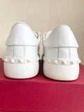 VALENTINO GARAVANTI WHITE & WATER ROSE LEATHER TRAINERS SIZE 4.5/37.5