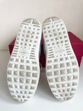 VALENTINO GARAVANTI WHITE & WATER ROSE LEATHER TRAINERS SIZE 4.5/37.5