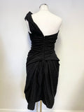 RARE ALL SAINTS VELLAMO BLACK BROIDERIE ANGLAISE ONE SHOULDER CORSET DRESS SIZE 12