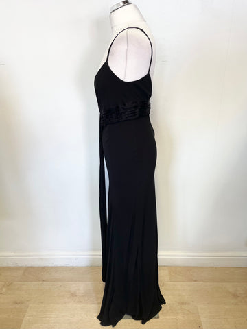 GHOST BLACK SHOESTRING STRAP LONG SPECIAL OCCASION DRESS SIZE S