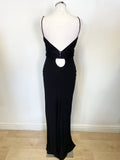 GHOST BLACK SHOESTRING STRAP LONG SPECIAL OCCASION DRESS SIZE S