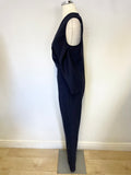 BRAND NEW MARTY NAVY BLUE CAPE BACK STRAIGHT LEG JUMPSUIT SIZE 8