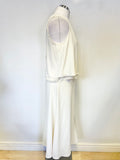 BRAND NEW REISS VIOLA OFF WHITE SHEER LAYERED MIDI DRESS SIZE 10