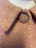 LK BENNETT PINK WOOL BLEND JACKET & SKIRT SUIT SIZE 10