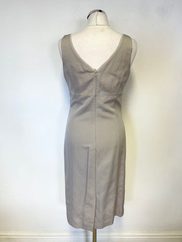 BRAND NEW LK BENNETT NANDA LIGHT GREY PENCIL DRESS & FITTED JACKET SUIT SIZE 10