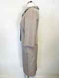 BRAND NEW LK BENNETT NANDA LIGHT GREY PENCIL DRESS & FITTED JACKET SUIT SIZE 10