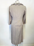 BRAND NEW LK BENNETT NANDA LIGHT GREY PENCIL DRESS & FITTED JACKET SUIT SIZE 10