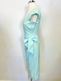 THE PRETTY DRESS COMPANY MINT GREEN CAP SLEEVED BODYCON DRESS SIZE 10