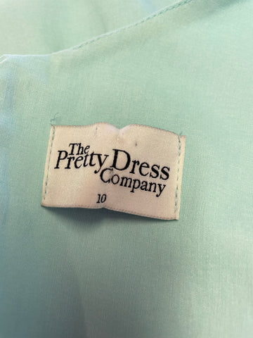 THE PRETTY DRESS COMPANY MINT GREEN CAP SLEEVED BODYCON DRESS SIZE 10