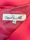 DAMSEL IN A DRESS RED SATIN DRAPED SPECIAL OCCASION/ COCKTAIL PENCIL DRESS SIZE 14