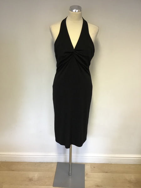 Hobbs Black Halterneck Dress Size 12