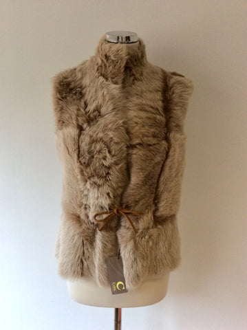 BRAND NEW CELTIC & CO 100% NATURAL HONEY SHEEPSKIN FUR LINED GILET