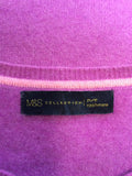 MARKS & SPENCER PINK CASHMERE JUMPER SIZE 14