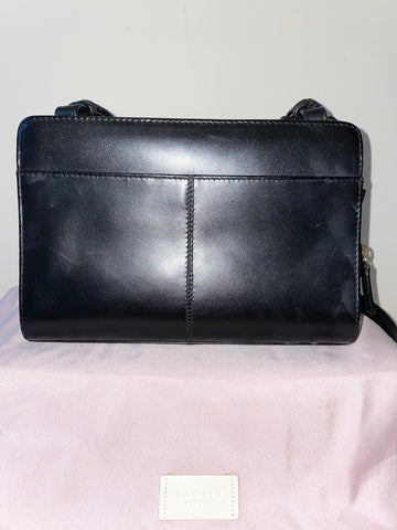 RADLEY BLACK LEATHER DETACHABLE SHOULDER STRAP CROSS BODY/ CLUTCH BAG & PURSE