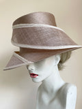 EXCLUSIVELY FOR SACS BEIGE & CREAM TRIM FORMAL HAT ONE SIZE