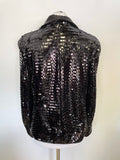 ESMARA BY HEIDI KLUM BLACK SEQUINNED LONG SLEEVED SPECIAL OCCASION/ EVENING JACKET SIZE 18