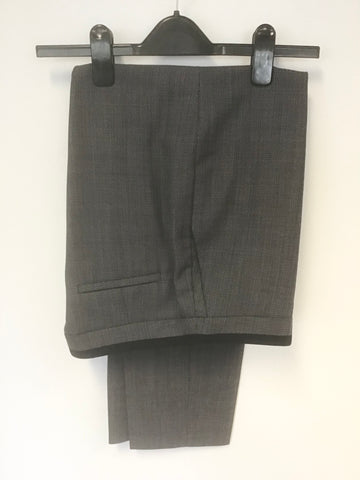 HOBBS DARK BLUE MARL WOOL BLEND ANKLE GRAZER TROUSERS SIZE 12