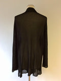 WINDSMOOR BLACK FINE KNIT CARDIGAN SIZE XL