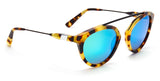 WESTWARD LEANING FLOWER 02 BROWN TORTOISESHELL EMERALD GREEN MIRRORED LENSES SUNGLASSES