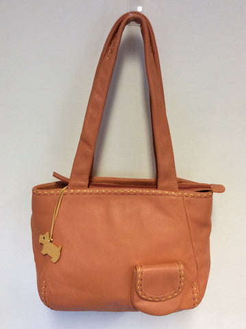 RADLEY CORAL ORANGE LEATHER SHOULDER BAG