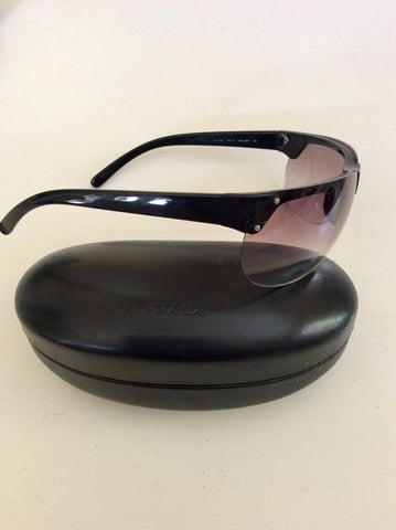 PRADA BLACK SUNLASSES WITH CASE