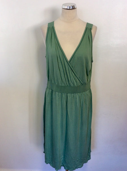 OUI BLACK LABEL GREEN SLEEVELESS DRESS SIZE 18