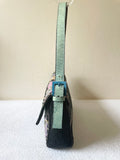 RARE VINTAGE FENDI BAGUETTE MULTICOLOURED BEADED LEATHER STRAP SHOULDER BAG