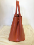 BRAND NEW RALPH LAUREN ORANGE LEATHER TOTE BAG