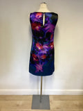 MONSOON MULTI COLOURED FLORAL PRINT DRESS SIZE 10