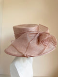 NEXT LIGHT PINK FLOWER TRIM WIDE SHAPED BRIM FORMAL HAT