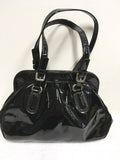 HOBBS BLACK PATENT LEATHER SHOULDER BAG