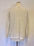 SPORTALM KITZBUHEL WHITE & GOLD JUMPER SIZE 8