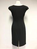 LK BENNETT BLACK SLEEVELESS PENCIL DRESS SIZE 14