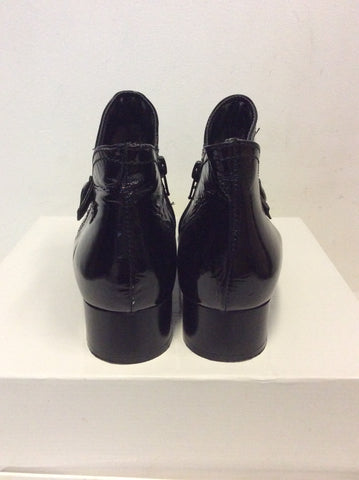 RELAXSHOE BLACK PATENT LEATHER SHOE BOOTS SIZE 6/39