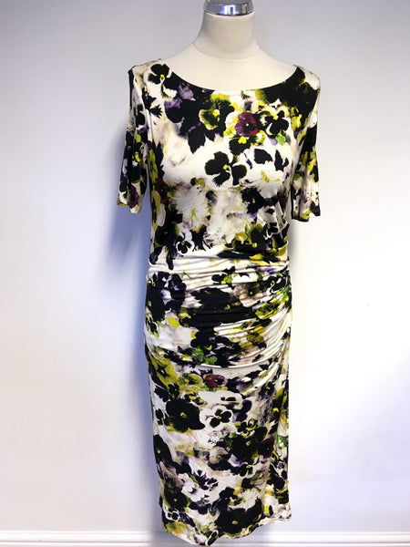 PAUL SMITH BLACK COLLECTION FLORAL PRINT STRETCH JERSEY DRESS SIZE M