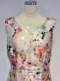 BRAND NEW GINA BACCONI FLORAL PRINT SPECIAL OCCASION DRESS SIZE 16