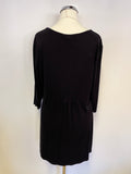 LK BENNETT BLACK V NECKLINE A LINE TUNIC TOP SIZE L