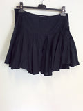 ALL SAINTS BLACK COTTON FLIPPY MICRO MINI SKIRT SIZE M