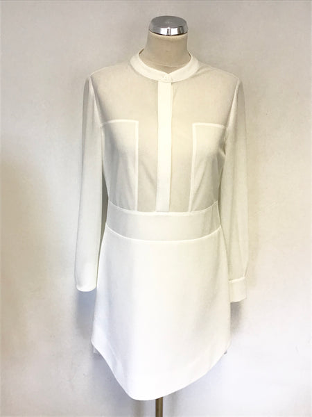 BRAND NEW KAREN MILLEN OFF WHITE LONG SLEEVE DRESS SIZE 12