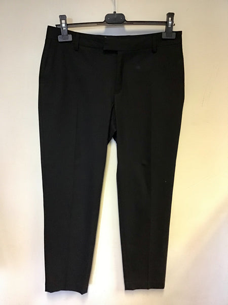 MARKS & SPENCER AUTOGRAPH BLACK CAPRI TROUSERS SIZE 10